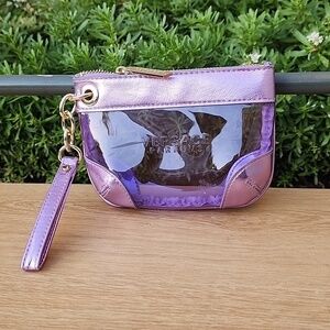 Versace Perfume Clear Purple Vinyl Wristlet
